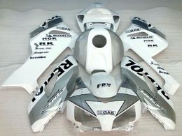 Brand new Fairings for Honda CBR1000RR 2004 2005 white silver Injection Mould fairing kit CBR 1000 RR 04 05 QQ25