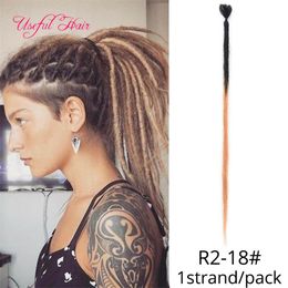 Dreadlocks Hair Extensions synthetic hair 24 inch Crochet Braid Synthetic Hip-Hop Style fashion Dreads Crochet Ombre Braiding Hair