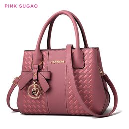 Pink Sugao designer shoulder crossbody bag women new fashion handbags luxury tote bag hot sales purse wild shoulder bag pu leather