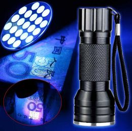 Mini 21 LED Blacklight Invisible Marker Flashlight UV Ultra Violet Torch lamp flashlight hot waterproof mini lamp portable violet torches