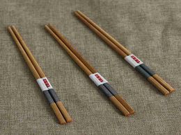 Sushi chopsticks fish scale printing bamboo pointed chopsticks with thread