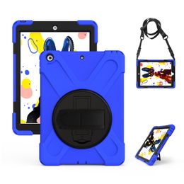 Tablet Cases For iPad Air 10.5 Pro 10.5 With 360 Degree Rotation Kickstand And Pencil Holder Design Shockproof Anti Fall Protective Cover Shoulder & Hand Strap