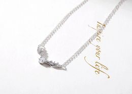 Wholesale-zircon necklace female 925 sterling silver clavicle chain temperament simple Christmas elk necklace jewelry