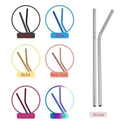 Scratch Proof Design Stainless Steel Drinking Straw FDA approved premium 12.5cm / 21.5cm Straight Bent Reusable Straws Juice Party