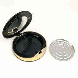 Plastic Empty Eyeshadow Case Blusher Case Round Powder Cosmetic Compact Container Empty Beauty Packing Box F3756