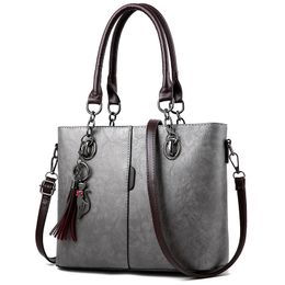 HBP Handbags Purses Women PU Leather Totes Bag Soft ShoulderBag Women's Messenger Bags Grey Color