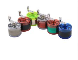 A New Type of Metal Smoke Grinder with Four-Layer Plastic Cover and Zinc Hand Smoke Grinder