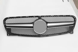 For GLA X156 Mesh Grille ABS Material 2014+ Racing Grills Replacement Kidney Grilles Front bumper