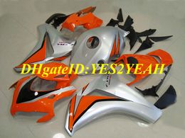 Motorcycle Fairing kit for Honda CBR1000RR 08 09 10 11 CBR 1000RR 2008 2009 2011 CBR1000 ABS Silver Orange Fairings set+Gifts HM54