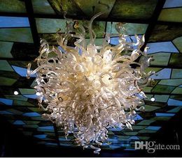 Modern Frosted White Blown Glass Pendant Lamps LED EC UL Certificate Lights House Lobby Decor Glass Chandelier Lightings