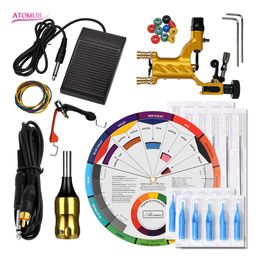 Complete Tattoo Kit Rotary Machine Motor Liner Shader Pen Pro Professional Tattoo Liner Shader Machine Pen Kit Set Completed