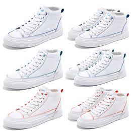 size 35-40 women canvas plat shoes triple white red green blue fabric comfortable trainers designer sneakers