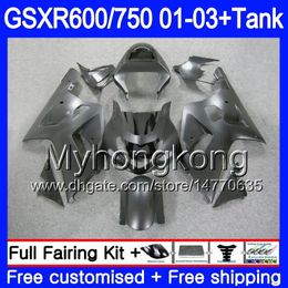 +Tank For SUZUKI GSX-R750 GSXR 750 600 K1 Matte black hot GSXR600 01 02 03 294HM.20 GSX R600 R750 GSXR-600 GSXR750 2001 2002 2003 Fairings