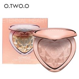 O.TWO.O Shimmer Highlighter Powder Palette Face Contouring Makeup Highlight Face Bronzer Highlighter Brighten Skin 4 Colors