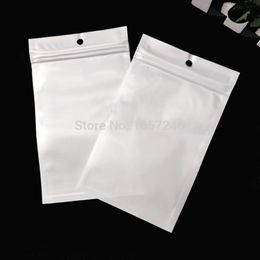 DHL 9*15cm White/Clear Self Seal Zipper Plastic Retail Storage Bag with Hang Hole for iphone XS earphone data cable home adapter