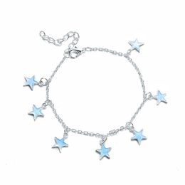 Hot Fashion Jewellery Five-pointed Stars Pendant Charms Anklet Chain Anklet Stars Ankle Bracelet