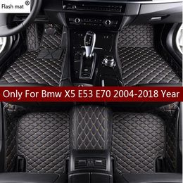 Custom Car Floor Mats for Lexus 2014-2017 RC-F Waterproof Non-Slip Leather Carpets Automotive Interior Accessories 1 Set Red