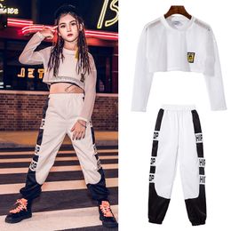 Children Hip Hop Clothes Kids Jazz Dance Performance Costume Modern Dance Ballroom Dancing Clothes Girls Stage Outfits SL2097