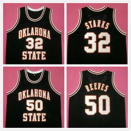 Oklahoma State Cowboys College John Starks #32 Basketball Jersey Bryant Reeves #50 Retro Men's Ed Custom Number Name Jerseys
