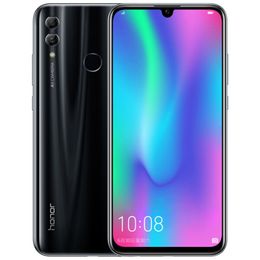 Original Huawei Honour 10 Lite 4G LTE Cell Phone 6GB RAM 64GB ROM Kirin 710 Octa Core Android 6.21" Full Screen 24.0MP HDR 3400mAh Fingerprint ID Smart Mobile Phone