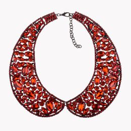 Wholesale- Handmade Multicolor Choker Bib Jewellery Wholesale Dropshipping rhinestone collar