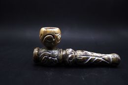 SHERLOCK STONE PIPE HAND MADE NATURAL STONE HAND PIPE SMOKING ACCESSORY/BONG/CHAKRA WATER PIPE / WAX RIG