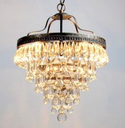 European crystal chandelier American living room dining room bedroom industrial style retro bar creative chandelier MYY
