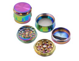 New Colourful Zinc Alloy Drum Smoke Grinder 43mm Four Layer Chamfered Metal Smoke Grinder