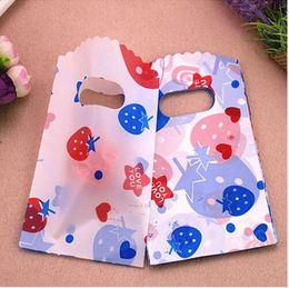 Free Shipping New 500pcs/lot 9*15cm Cookie Bag With Fruit Small Plastic Accessories Pouches New Year Sac Cadeau