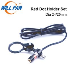 Will Fan Diameter 24 25mm Red Dot Holder Set DC5V Diode Module Device Positioning For DIY Co2 Laser Engraving Cutting Head