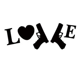 22 8CM Love Heart Guns Window Vinyl Wall Decal Vinyl Car Sticker Black Silver CA 1293 22 8CM Love Heart Guns Window Vinyl Wall Decal Vinyl Car Sticker Black Silver CA 1293