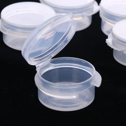 Plastic Cosmetic Jar 5g Empty Clear Case with Snap Lids Portable Mini Storage Box Makeup Jar Sample Bottle Sealing Pot Cosmetic Containers