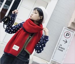 Luxury- Scarf The thickened New Jersey wool knit scarf is a warm Korean version of the long matching scarf for couples