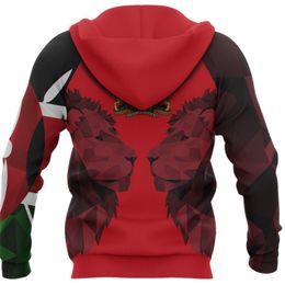 Fashion-Kenya Hoodie Double Lion 3D Print Hoodies Pullover Clothing Sweatshirt Novelty Streetwear Mens Hooded Long Sleeve Hiphop