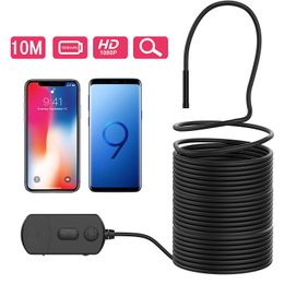 10M Cable Length Smart Endoscope Camera Android Waterproof WiFi Inspection Camera Wireless 2.0MP USB Endoscope Borescope Endoscope Snake Cam PQ301