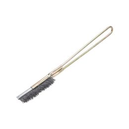 Hot Straight Stainless Steel/Brass Wire Knife Brush 2.4cm Working Width Metal Handle For Life And Industry 1pcs