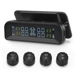 ZEEPIN C260 Tyre Pressure Monitoring System Solar TPMS Universal Real-time Tester LCD Screen with 4 External Sensors