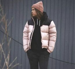 High Quality Winter Men's and Women Ski Cotton Down Jackets Coats Fashion Casual Brand Hoodies Outdoor Windproof Ladies Coats Black Pink