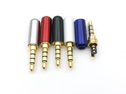 3.5mm male 4pole stereo plug Repair Headphone Cable Solder connector