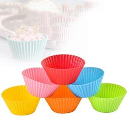 New Dining 5cm Silicone Cupcake liner Cake Chocolate Cake Muffin Liners Pudding Jelly Baking Cup Mould LX1146
