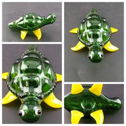 New Colourful Pyrex Glass Bong Smoking Pipe Tortoise Turtle Shape Portable Hide Decoration Innovative Design High Quality Hot Cake