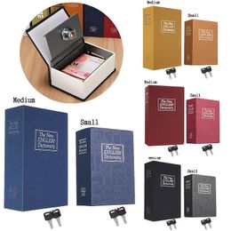 Security Simulation Dictionary Book Case Home Cash Money Jewellery Locker Secret Safe Storage Box With Key Lock Small Medium Size