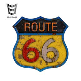 Vente En Gros 20pcs Lot Car Styling Route 66 Autocollant En Vinyle Autocollant 3d Rétro Autocollant De Voiture Graphiques étanche Accessoires De