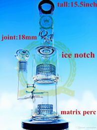 Corona Colorful 16" Tall Glass Bong Special Coatings Color Filter Oil Rigs Glass Water Bong Water Pipe hookahs