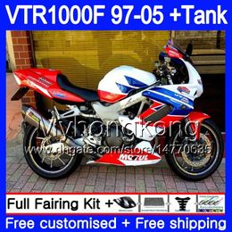 Body For HONDA blue factory SuperHawk VTR1000F 97 98 99 00 01 02 256HM.14 VTR1000 F VTR 1000 F 1000F 1997 1998 1999 2000 2001 2002 Fairing