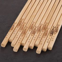 Handmade Natural Bamboo Chopsticks Healthy Chinese Chop Sticks Reusable Hashi Sushi Food Stick Gift Tableware ZC1425