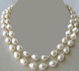 Envío Gratis >>>> noble elegante joyería Mar del Sur 10-11mm blanco redondo collar de perlas 925 s