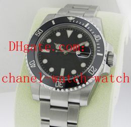 Free shipping 116610 Stainless Steel Automatic machinery Mens Watch Ceramic Bezel Black Dial Men's Wristwatches