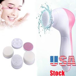 5-in-1 Facial Cleansing Brush Massager Electric Beauty Devices Acne Blackhead Removal Face Care Deep Cleaning Brush