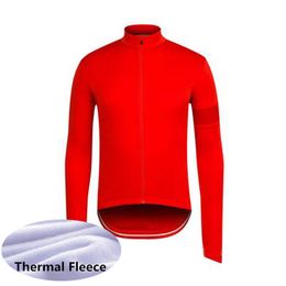 RAPHA Team Mens Winter thermal Fleece Cycling Jersey Long Sleeve Racing Shirts MTB Bicycle Tops Bike Uniform Outdoor Sportswear S21050739